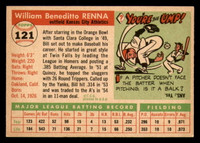 1955 Topps #121 Bill Renna UER Ex-Mint  ID: 357284