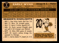 1960 Topps #1 Early Wynn Very Good  ID: 357558