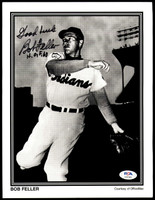Good Luck Bob Feller HOF 62 8 x 10 Picture Signed Auto PSA/DNA COA Cleveland Indians