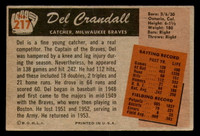 1955 Bowman #217 Del Crandall Very Good  ID: 358034