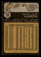 1973 Topps #100 Hank Aaron Near Mint  ID: 358758