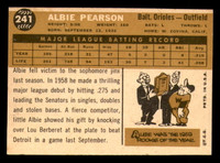 1960 Topps #241 Albie Pearson Ex-Mint  ID: 359890