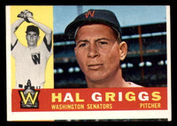 1960 Topps #244 Hal Griggs Miscut Senators  ID:359895