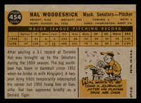 1960 Topps #454 Hal Woodeshick Ex-Mint  ID: 360357