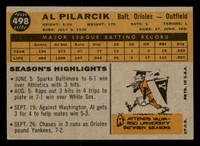 1960 Topps #498 Al Pilarcik Very Good  ID: 360408