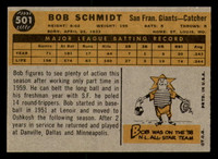 1960 Topps #501 Bob Schmidt Near Mint  ID: 360411