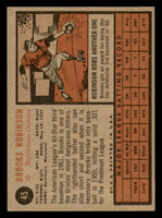 1962 Topps #45 Brooks Robinson Excellent+  ID: 360631