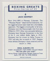 1990's/2000  Boxing Great  #6  Jack Dempsey   #*