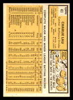 1963 Topps #41 Charley Lau Ex-Mint  ID: 361007