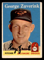 1958 Topps #6 George Zuverink Signed Auto Orioles   ID:359162