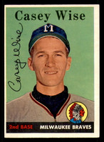 1958 Topps #247 Casey Wise Signed Auto Braves   ID:359383