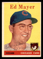 1958 Topps #461 Ed Mayer Signed Auto RC Rookie Cubs   ID:359559
