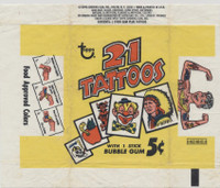 1968 Topps  21  Tattoos  Wrapper  #*sku35069