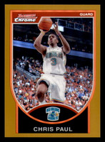 2007-08 Bowman Chrome Gold Refractor #45 Chris Paul 12/99 Hornets