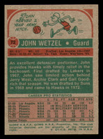 1973-74 Topps #72 John Wetzel Very Good  ID: 363707