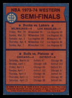 1974-75 Topps #162 NBA Western Semis Ex-Mint  ID: 364203