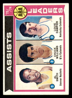 1974-75 Topps #212 Al Smith/Chuck Williams/Louie Dampier 73-74 ABA Assist Leaders Ex-Mint  ID: 364281