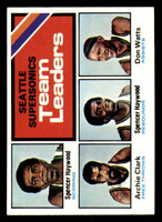 1975-76 Topps #132 Spencer Haywood/Archie Clark/Don Watts Seattle Sonics Team Leaders Near Mint 