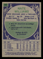 1975-76 Topps #182 Nate Williams Near Mint+  ID: 364509