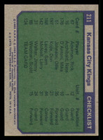 1975-76 Topps #211 Kansas City Kings TC Ex-Mint 