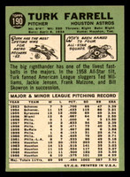 1967 Topps #190 Turk Farrell Near Mint Set Break 