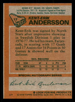 1978-79 Topps #17 Kent-Erik Andersson Near Mint+ RC Rookie  ID: 366317