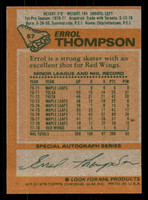 1978-79 Topps #57 Errol Thompson Near Mint  ID: 366393