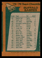 1978-79 Topps #194 Buffalo Sabres Team Miscut Sabres  ID:366697