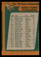 1978-79 Topps #202 Rangers Team Miscut NY Rangers  ID:366713