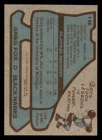 1979-80 Topps #116 Greg Fox Near Mint+ RC Rookie  ID: 366997