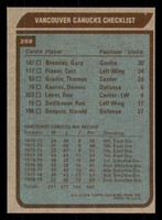 1979-80 Topps #259 Canucks TC Near Mint  ID: 367150