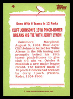 1985 Topps Tiffany #4 Cliff Johnson NM-Mint 