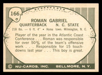1961 Nu-Card #166 Roman Gabriel Ex-Mint 