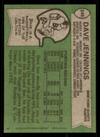 1978 Topps #248 Dave Jennings Near Mint 