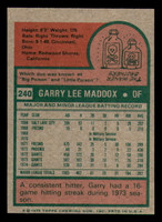 1975 Topps Mini #240 Garry Maddox Ex-Mint  ID: 370930