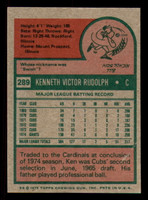 1975 Topps Mini #289 Ken Rudolph Excellent  ID: 370983