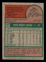 1975 Topps Mini #297 Craig Kusick Near Mint RC Rookie  ID: 370992