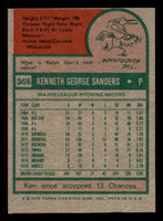 1975 Topps Mini #366 Ken Sanders Miscut Angels