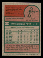 1975 Topps Mini #413 Marty Pattin Excellent 