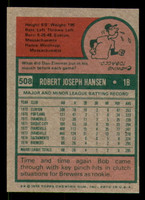 1975 Topps Mini #508 Bob Hansen Near Mint RC Rookie  ID: 371249
