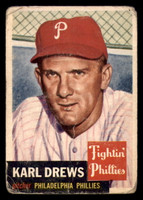 1953 Topps #59 Karl Drews DP Poor  ID: 371459