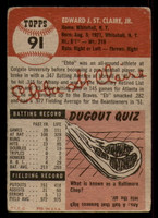 1953 Topps #91 Ebba St. Claire DP Poor 
