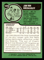 1977-78 Topps #109 Jan Van Breda Kolff Near Mint  ID: 372196