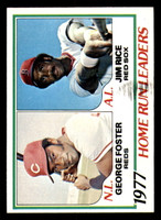 1978 Topps #202 George Foster/Jim Rice Home Run Leaders DP Near Mint  ID: 372417