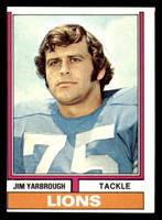 1974 Topps #24 Jim Yarbrough Miscut Lions ID:373767