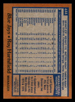1978 Topps #444 Roy Hartsfield MG Near Mint 