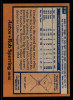 1978 Topps #514 Rob Sperring Near Mint+  ID: 374813