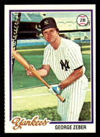 1978 Topps #591 George Zeber Miscut RC Rookie Yankees