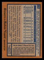 1978 Topps #173 Robin Yount UER Very Good  ID: 375446