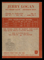 1965 Philadelphia #5 Jerry Logan Excellent  ID: 375885